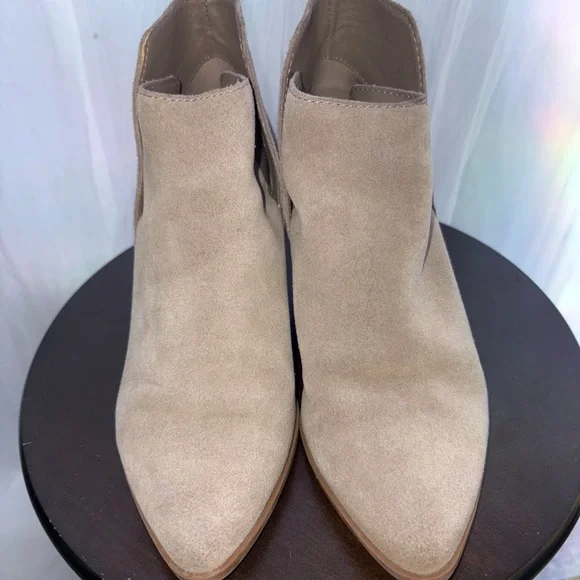 Dolce Vita Tan Ankle Booties with Elastic Panels - Main Image